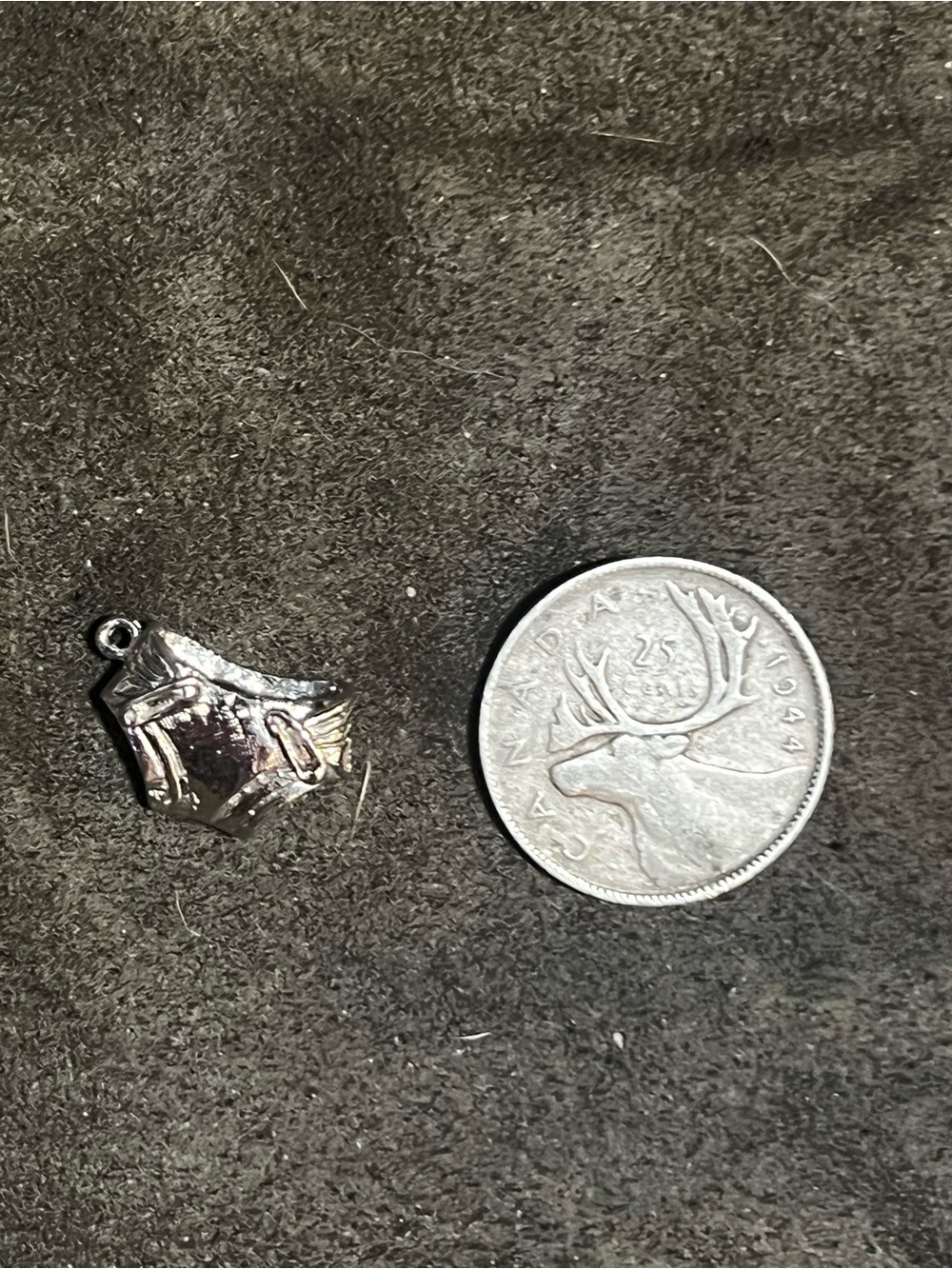 Vintage Sterling Silver diaper Charm Pendant - Silver